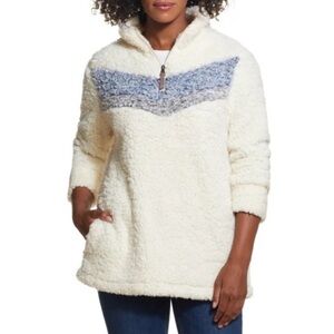 NWOT Weatherproof Vintage Sherpa Chevron Half Zip Jacket size S